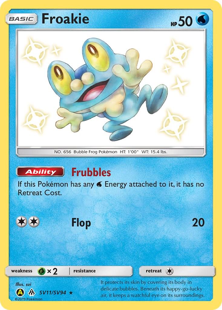 Hidden Fates Froakie Pokémon card
